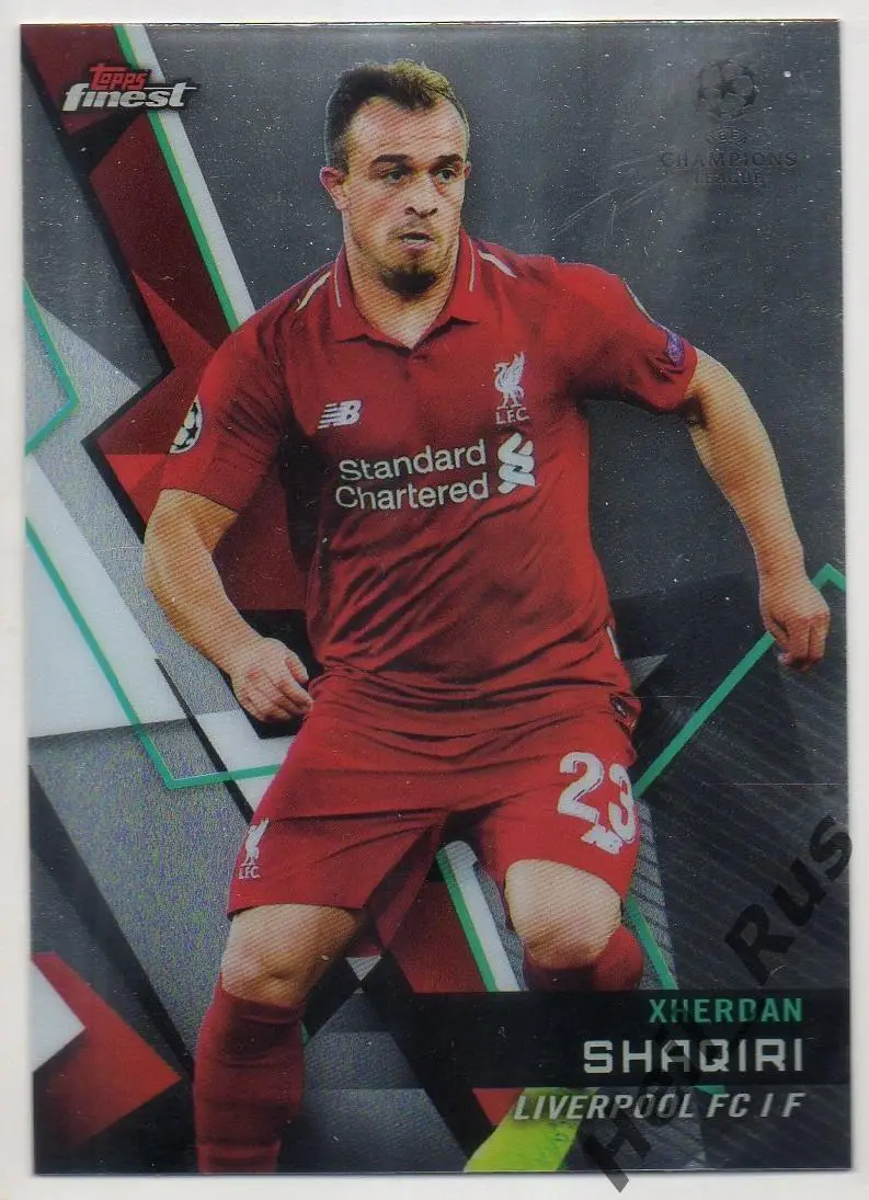 Футбол. Карточка Джердан Шакири Ливерпуль, Бавария, Интер Лига Чемпионов 2018/19