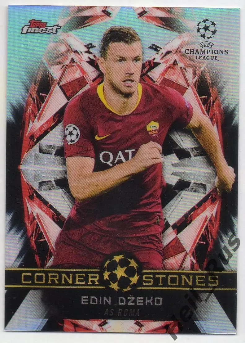 Футбол. Карточка Эдин Джеко (Рома, Манчестер Сити, Интер) Лига Чемпионов 2018/19