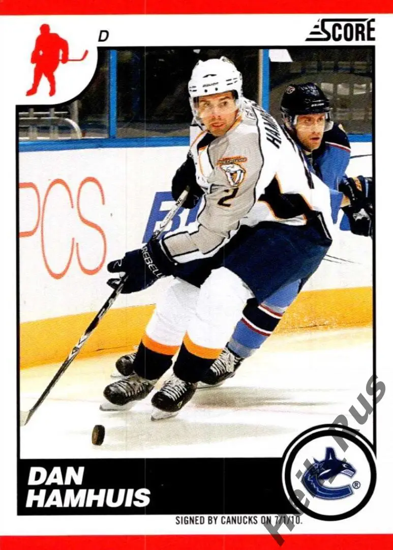 Карточка Дэн Хэмьюс Vancouver Canucks/Ванкувер, Nashville Predators/Нэшвилл НХЛ