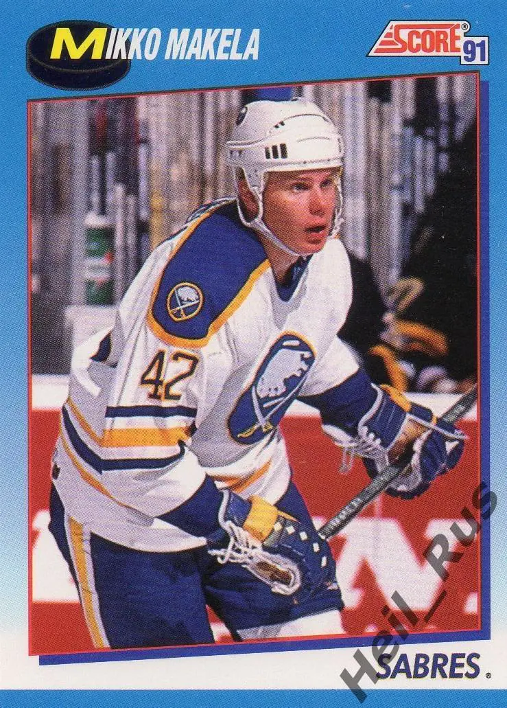 Хоккей. Карточка Mikko Makela/Микко Мякеля Buffalo Sabres/Баффало Сейбрз НХЛ/NHL
