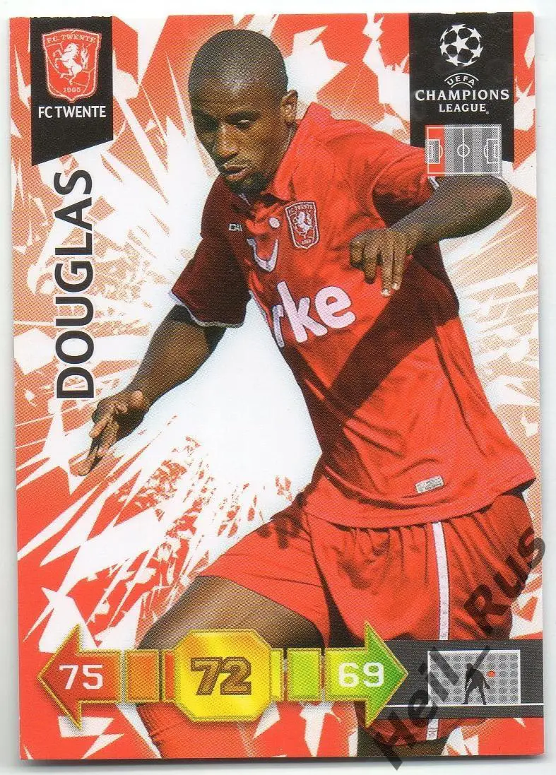 Футбол. Карточка Дуглас (Твенте, Динамо Москва) Лига Чемпионов 2010-11 Panini
