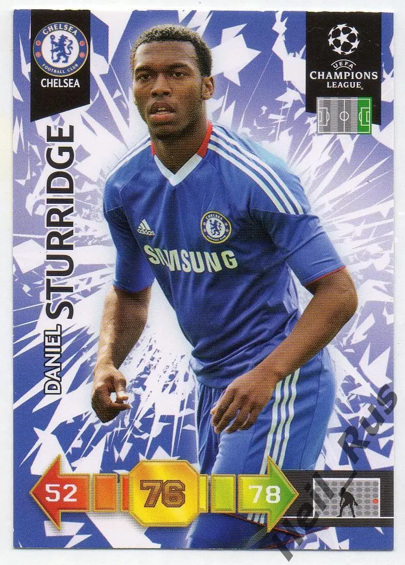 Карточка Дэниел Старридж (Челси/Ливерпуль/Манчестер Сити) Лига Чемпионов 2010-11