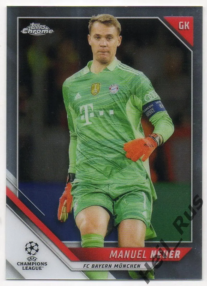 Футбол Карточка Мануэль Нойер (Бавария Мюнхен, Шальке 04) Лига Чемпионов 2021-22