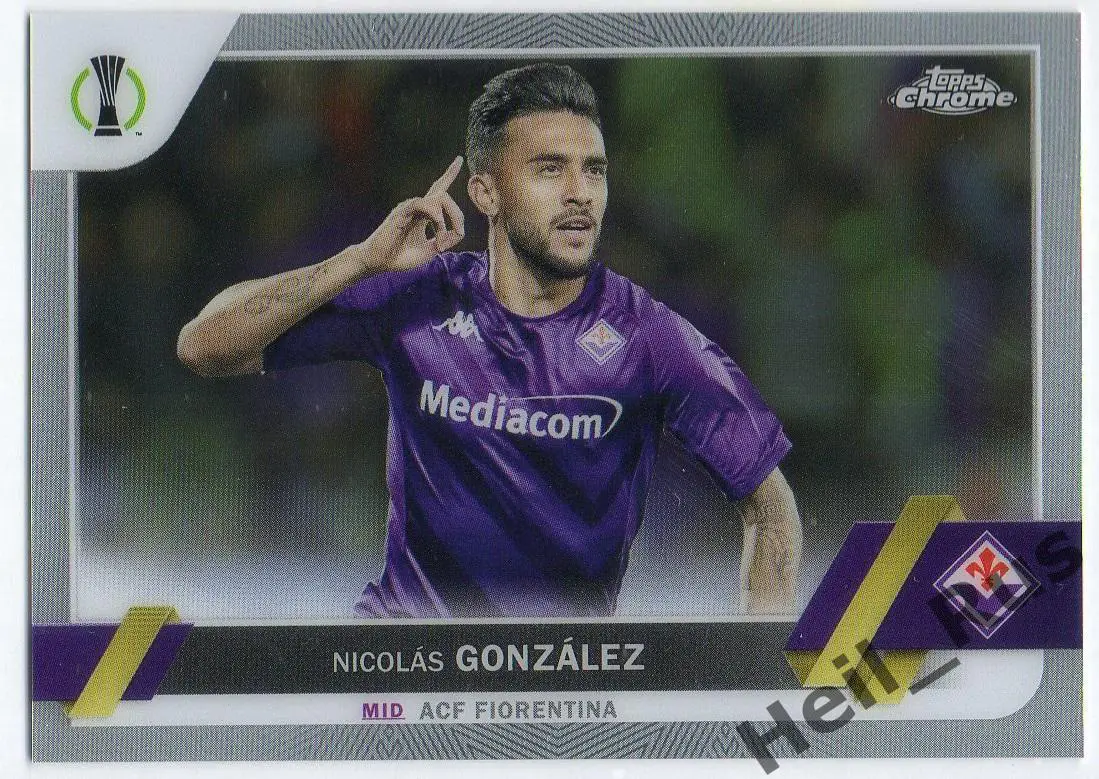 Футбол. Карточка Николас Гонсалес (Фиорентина) Лига Конференций 2022-23 TOPPS
