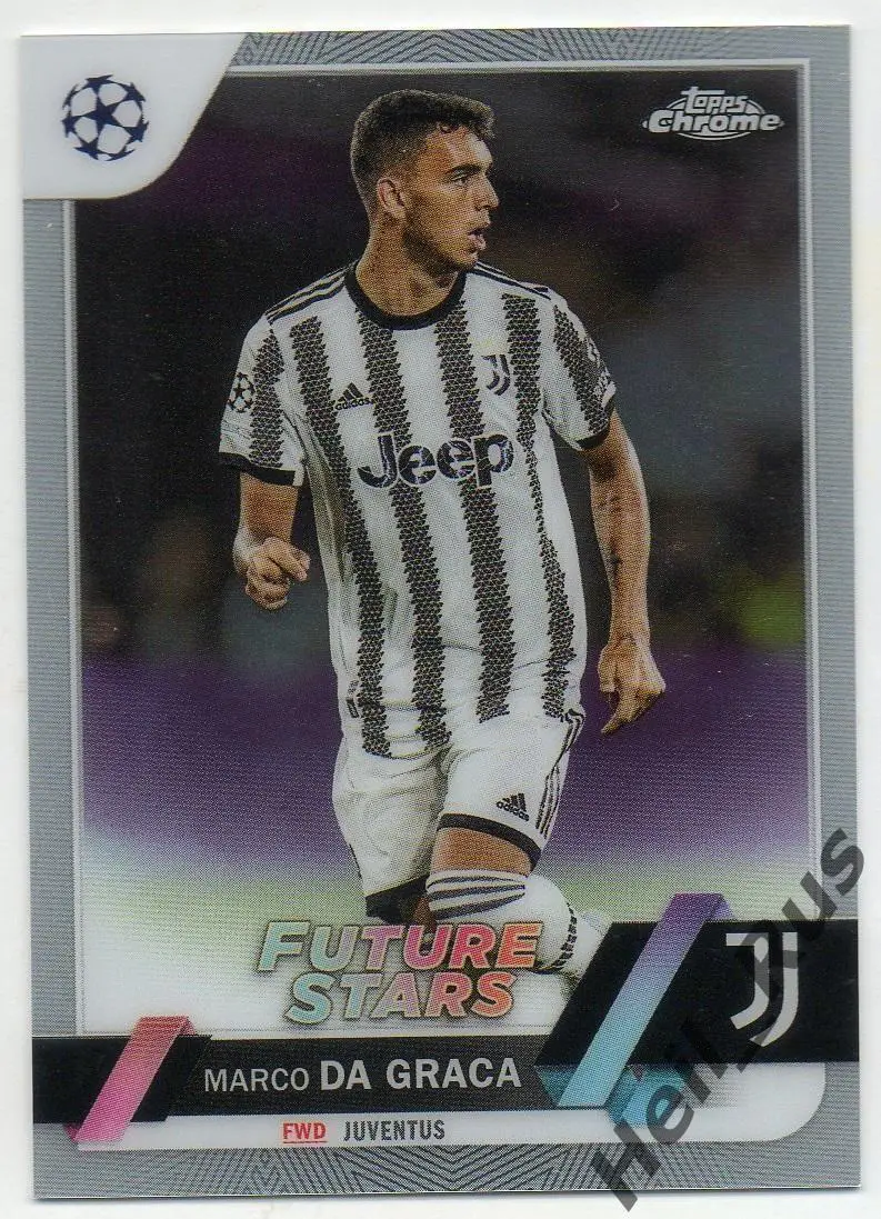 Футбол. Карточка Marco Da Graca/Марко Да Грака Ювентус Лига Чемпионов 2022-23