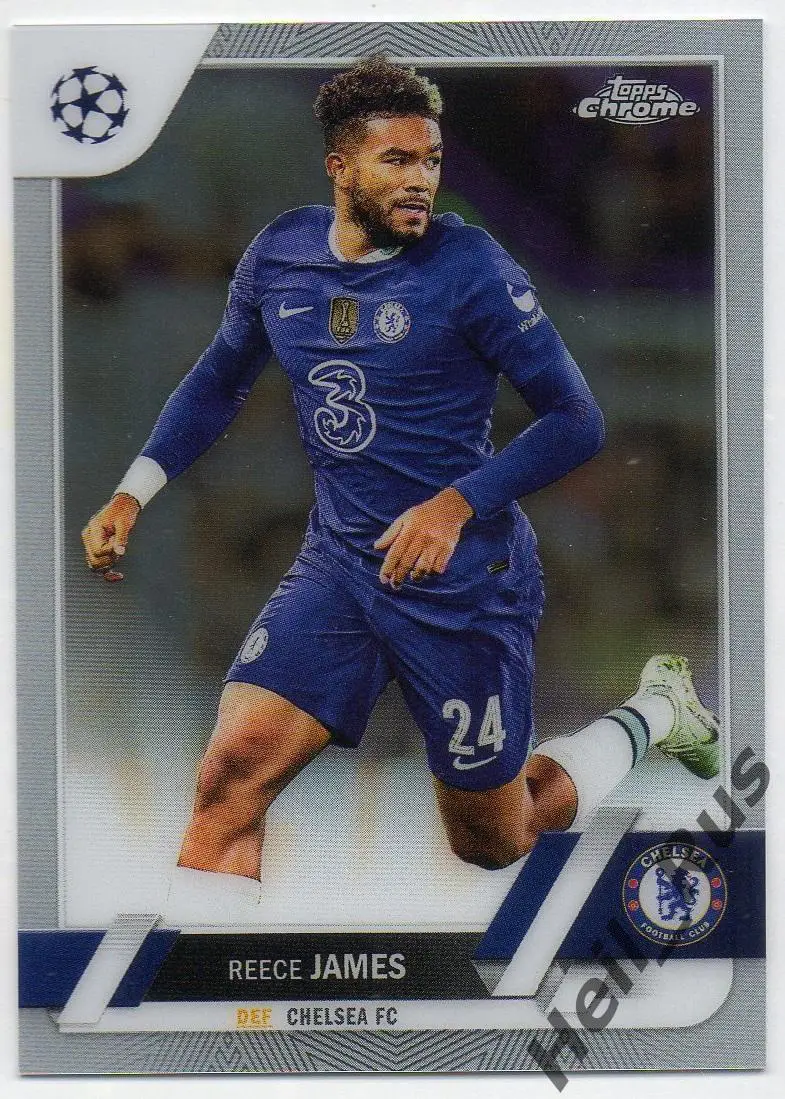 Футбол Карточка Reece James/Рис Джеймс Челси Лондон Лига Чемпионов 2022-23 TOPPS