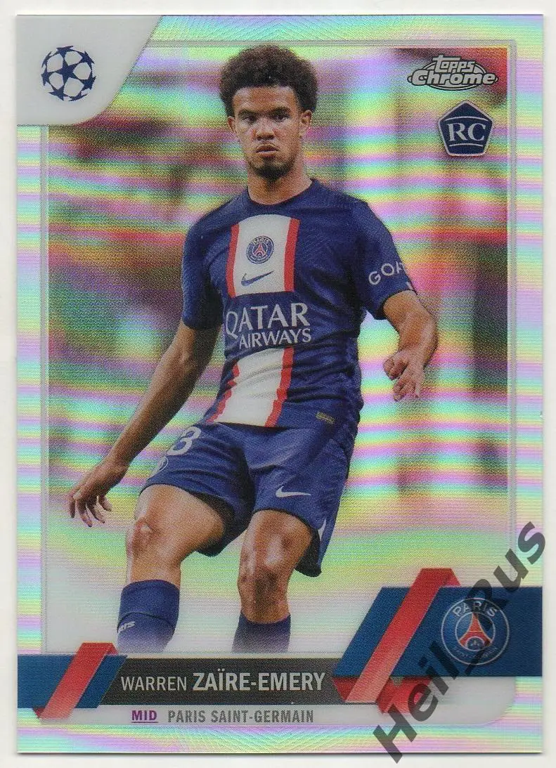 Футбол; Карточка Уоррен Заир-Эмери (Пари Сен-Жермен/ПСЖ) Лига Чемпионов 2022-23