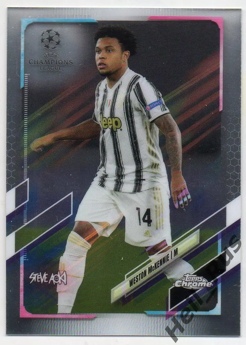 Футбол. Карточка Уэстон Маккенни Ювентус, Шальке 04 Лига Чемпионов 2020-21 TOPPS