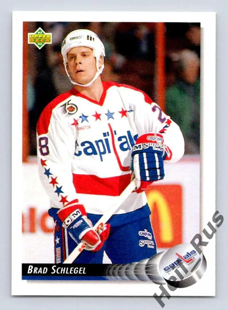 Хоккей Карточка Brad Schlegel/Брэд Шлегель Washington Capitals/Вашингтон НХЛ/NHL