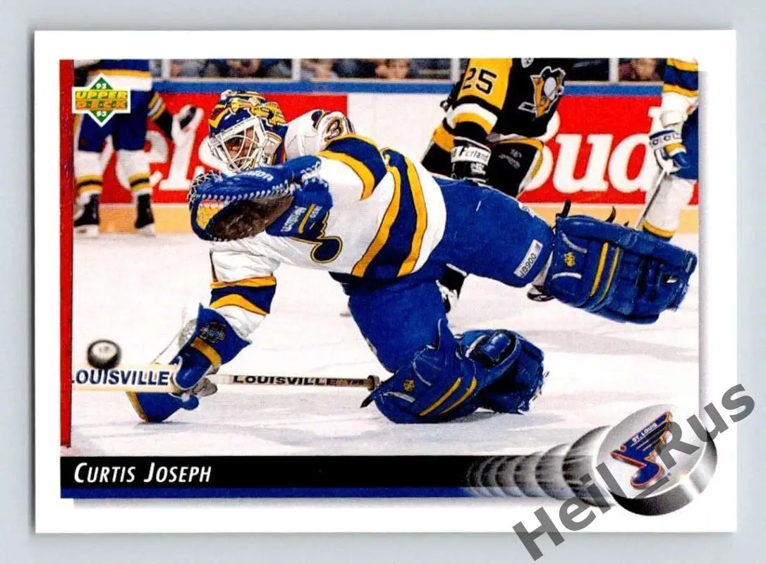 Хоккей; Карточка Curtis Joseph/Кертис Джозеф (St. Louis Blues/Сент-Луис) НХЛ/NHL
