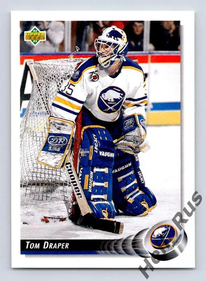 Хоккей. Карточка Tom Draper/Том Дрэйпер (Buffalo Sabres/Баффало Сейбрз) НХЛ/NHL