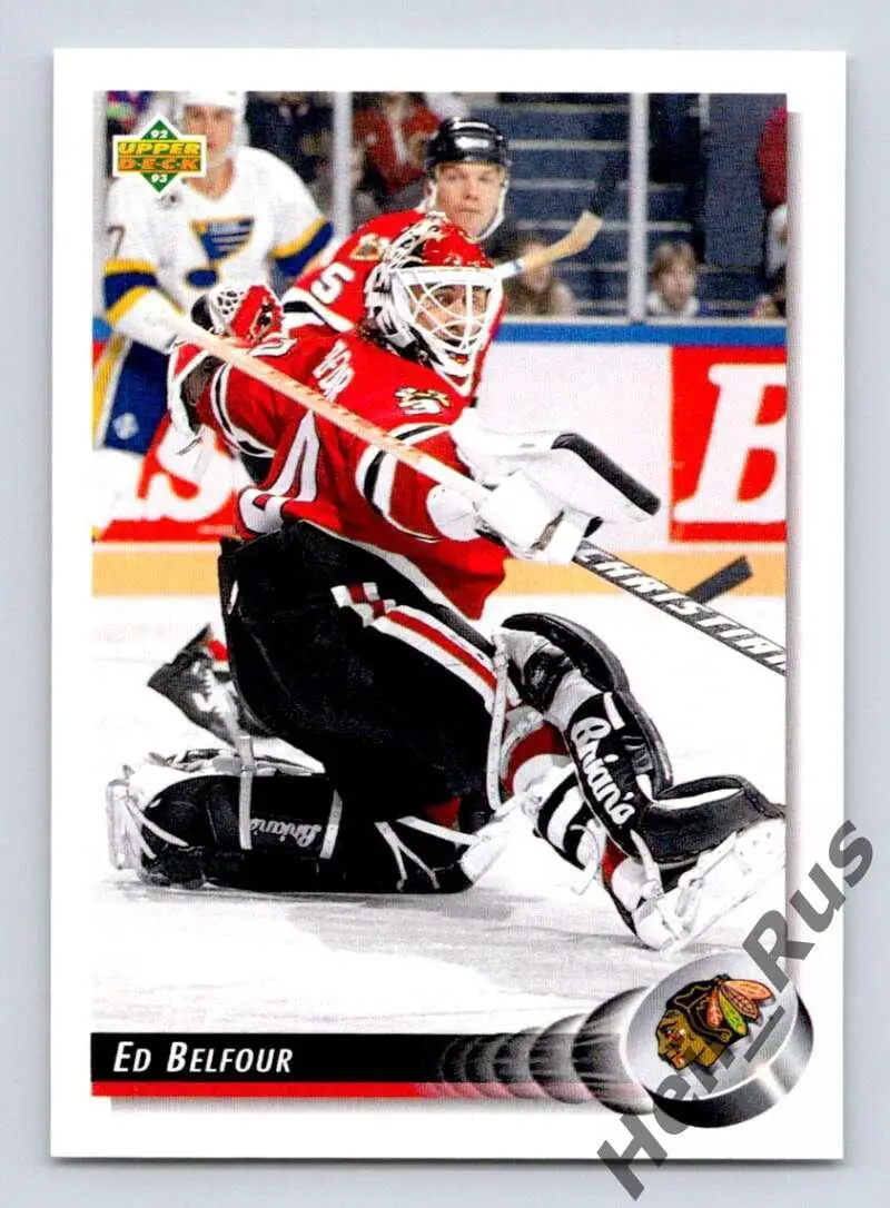 Хоккей Карточка Ed Belfour/Эд Бельфор Chicago Blackhawks/Чикаго Блэкхокс НХЛ/NHL