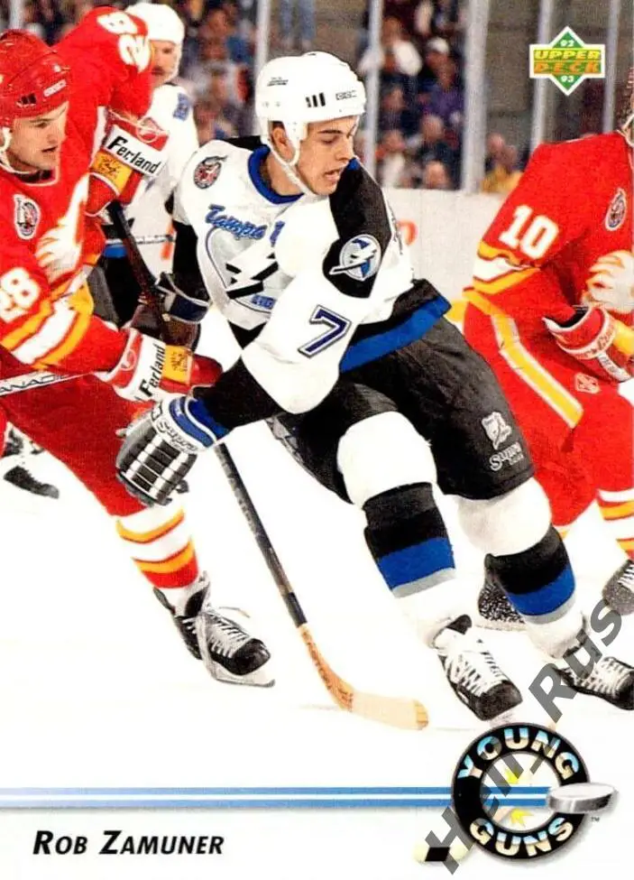 Хоккей. Карточка Rob Zamuner/Роб Замунер Tampa Bay Lightning / Тампа-Бэй НХЛ/NHL