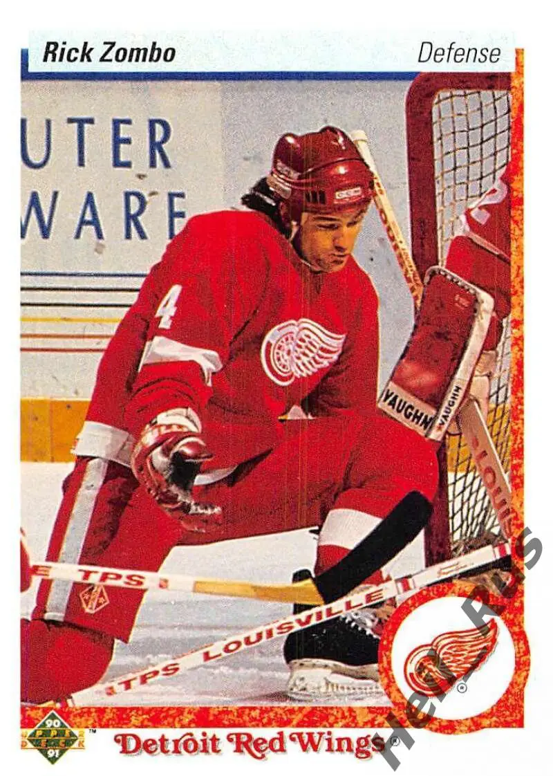Хоккей Карточка Rick Zombo/Рик Зомбо Detroit Red Wings/Детройт Ред Уингз NHL НХЛ