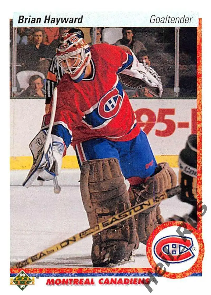 Хоккей Карточка Brian Hayward/Брайан Хэйуорд Montreal Canadiens/Монреаль NHL/НХЛ