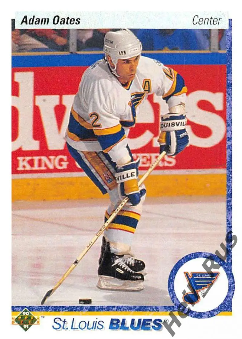 Хоккей; Карточка Adam Oates / Адам Оутс (St. Louis Blues/Сент-Луис Блюз) НХЛ/NHL