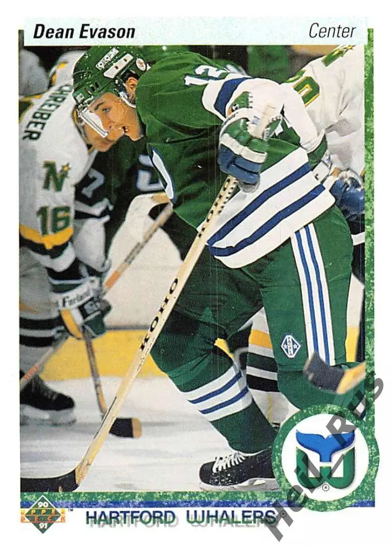 Хоккей Карточка Dean Evason/Дин Эвасон Hartford Whalers/Хартфорд Уэйлерс NHL/НХЛ