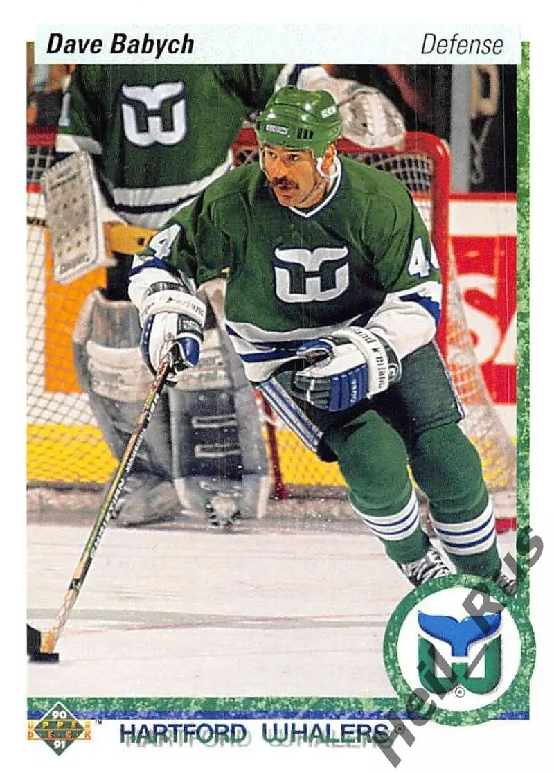 Хоккей Карточка Dave Babych/Дэйв Бабич Hartford Whalers/Хартфорд Уэйлерс НХЛ NHL