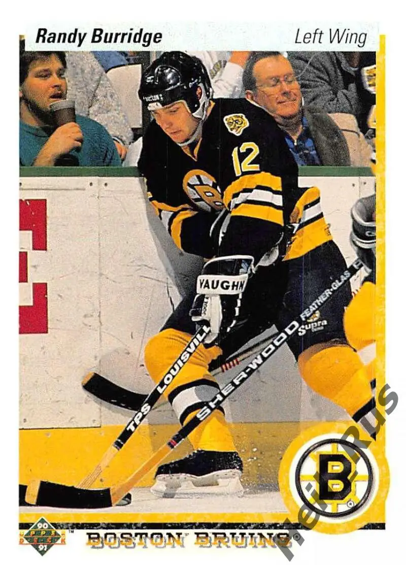 Хоккей Карточка Randy Burridge/Рэнди Барридж Boston Bruins/Бостон Брюинз NHL НХЛ