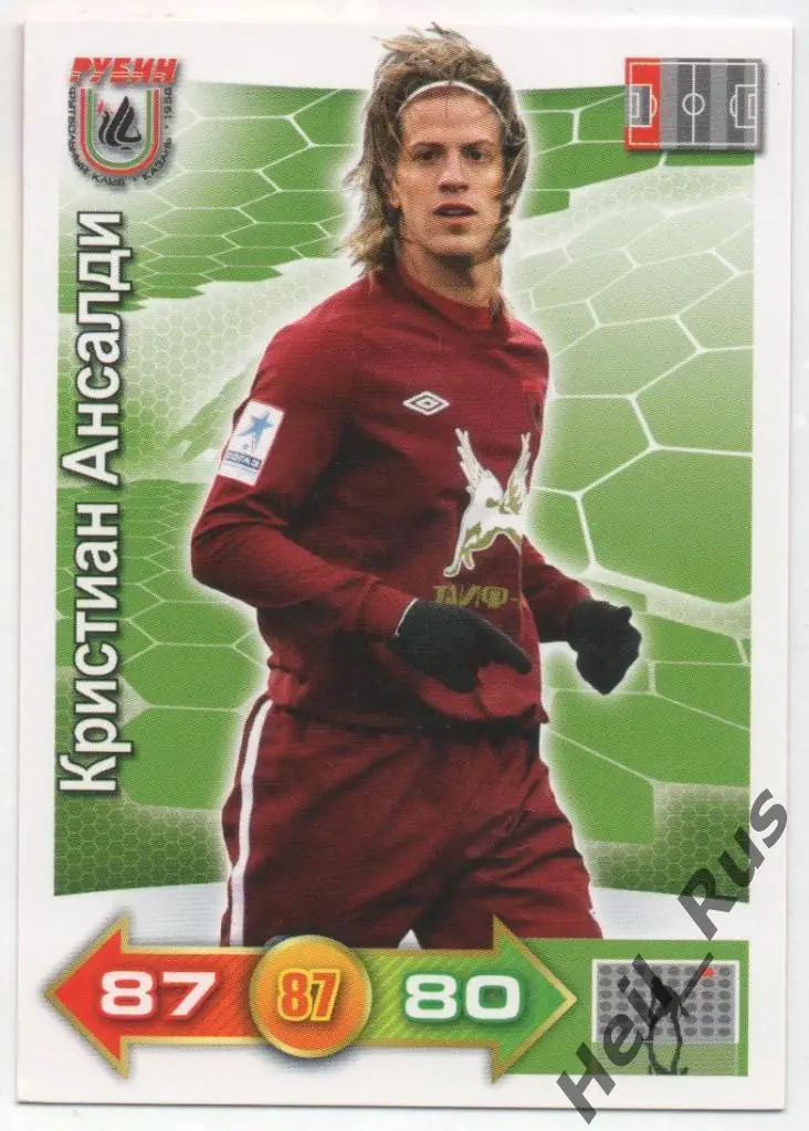 Футбол Карточка Кристиан Ансальди (Рубин Казань, Зенит/Интер/Торино) Panini РФПЛ