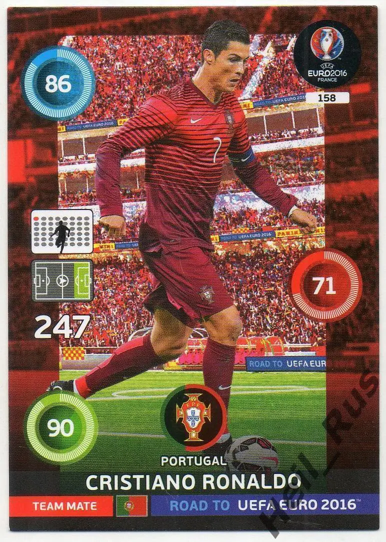 Карточка Криштиану Роналду Португалия, Манчестер Юнайтед, Ювентус Euro/Евро 2016