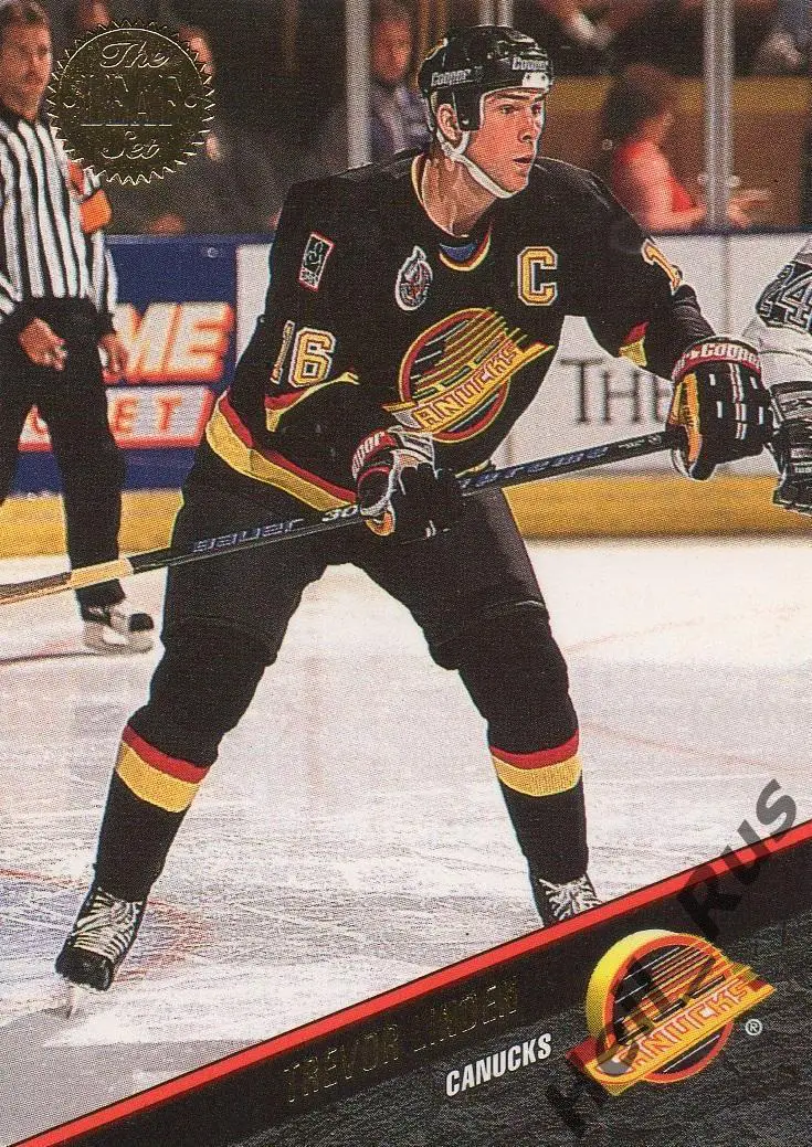 Хоккей; Карточка Trevor Linden/Тревор Линден Vancouver Canucks/Ванкувер, НХЛ/NHL