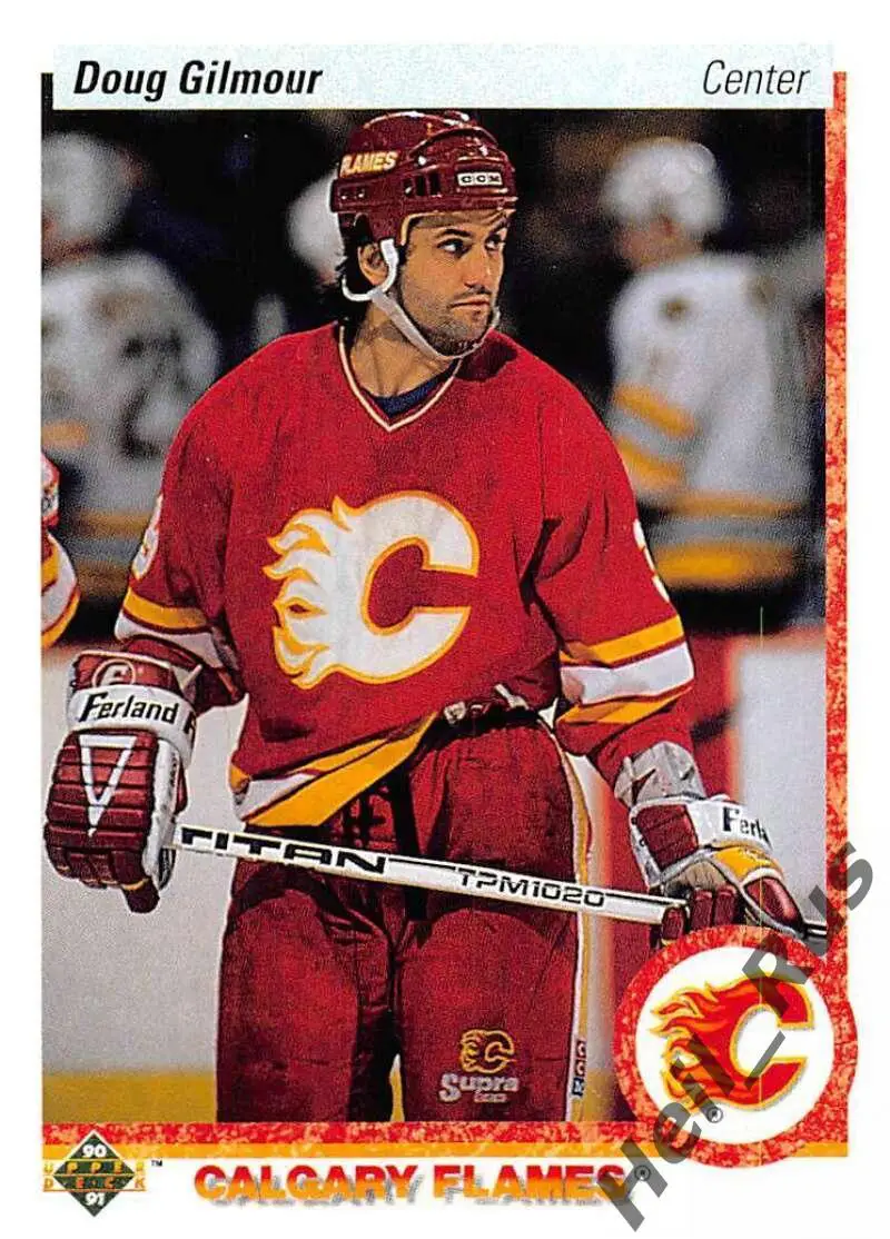 Хоккей Карточка Doug Gilmour/Дуг Гилмор (Calgary Flames/Калгари Флэймз) НХЛ/NHL