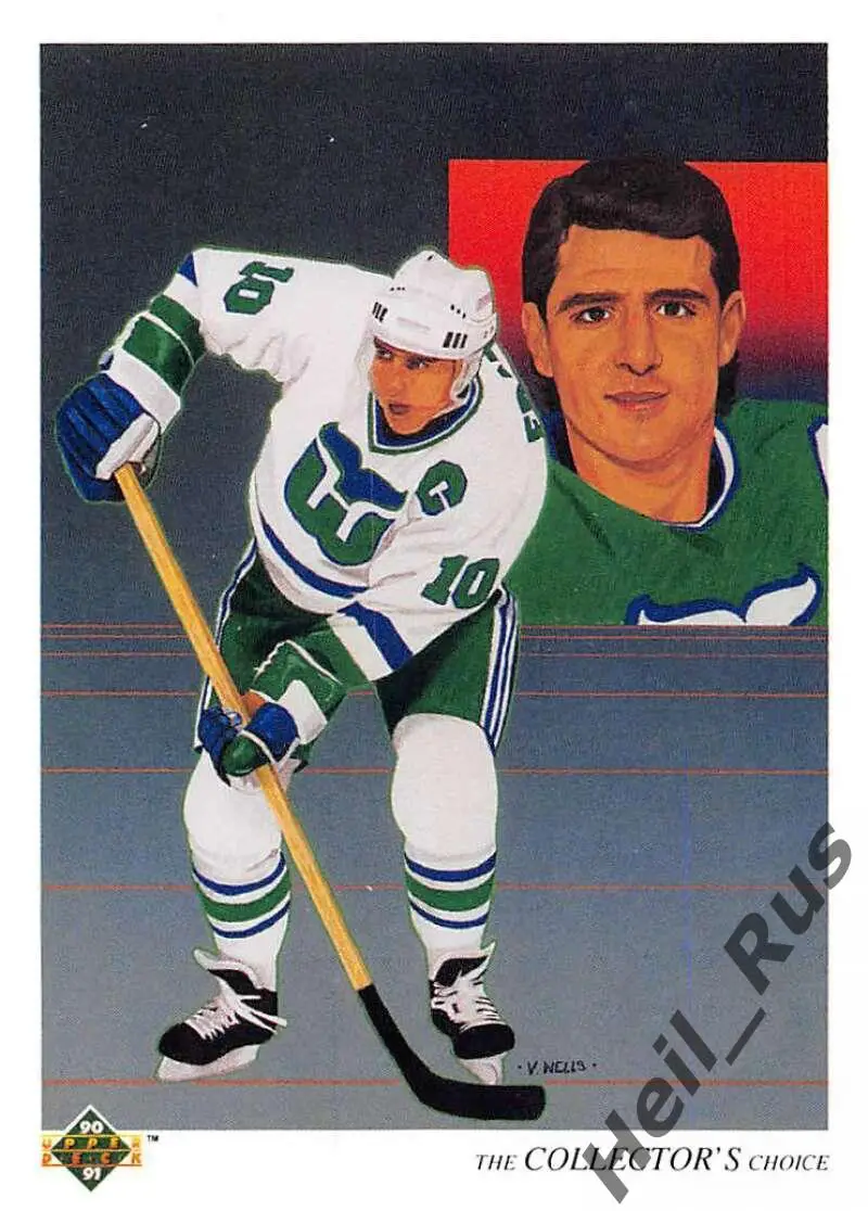 Хоккей. Карточка Ron Francis/Рон Фрэнсис (Hartford Whalers / Хартфорд) НХЛ / NHL