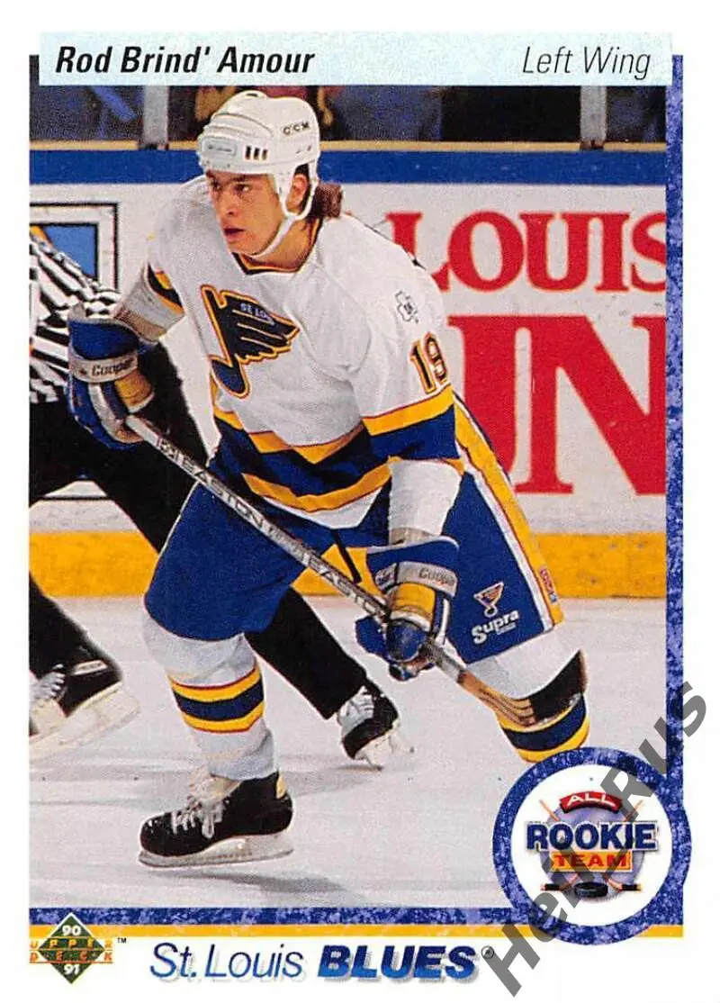 Хоккей. Карточка Rod Brind'Amour/Род Бриндамор St. Louis Blues/Сент-Луис NHL/НХЛ