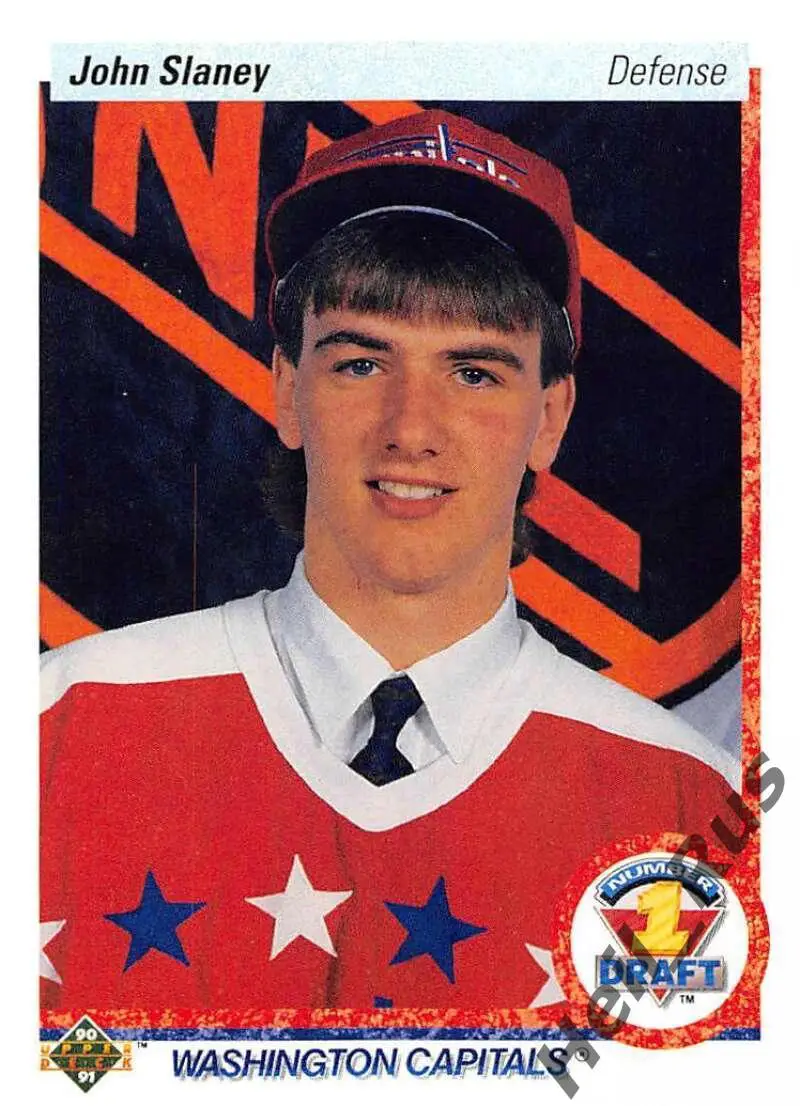 Хоккей. Карточка John Slaney/Джон Слэйни (Washington Capitals/Вашингтон) НХЛ/NHL