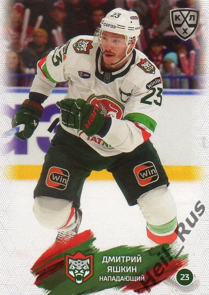 Хоккей. Карточка Дмитрий Яшкин (Ак Барс Казань) КХЛ/KHL сезон 2024/25 SeReal