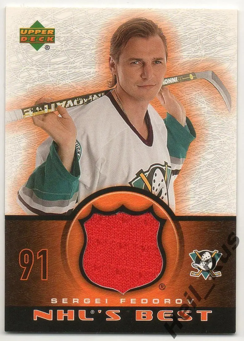 Карточка Сергей Федоров Анахайм, ЦСКА Москва, Металлург Магнитогорск НХЛ/NHL/КХЛ