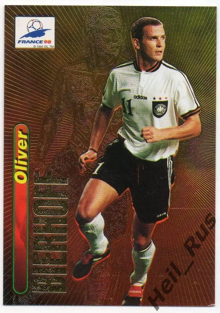 Карточка Оливер Бирхофф (Германия, Удинезе, Милан, Гамбург) Чемпионат Мира 1998