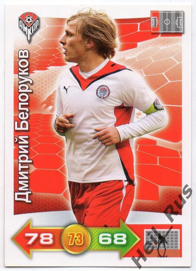 Футбол Карточка Дмитрий Белоруков (Амкар Пермь, Динамо Москва, Анжи) Panini РФПЛ