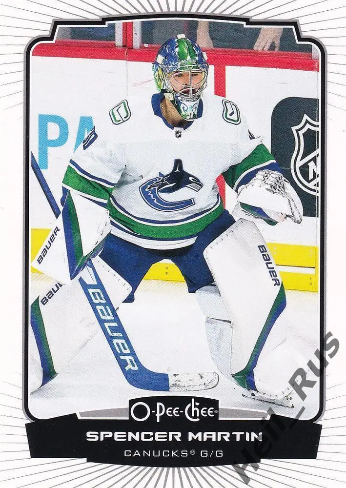 Карточка Spencer Martin/Спенсер Мартин Vancouver Canucks/Ванкувер, ЦСКА НХЛ/КХЛ