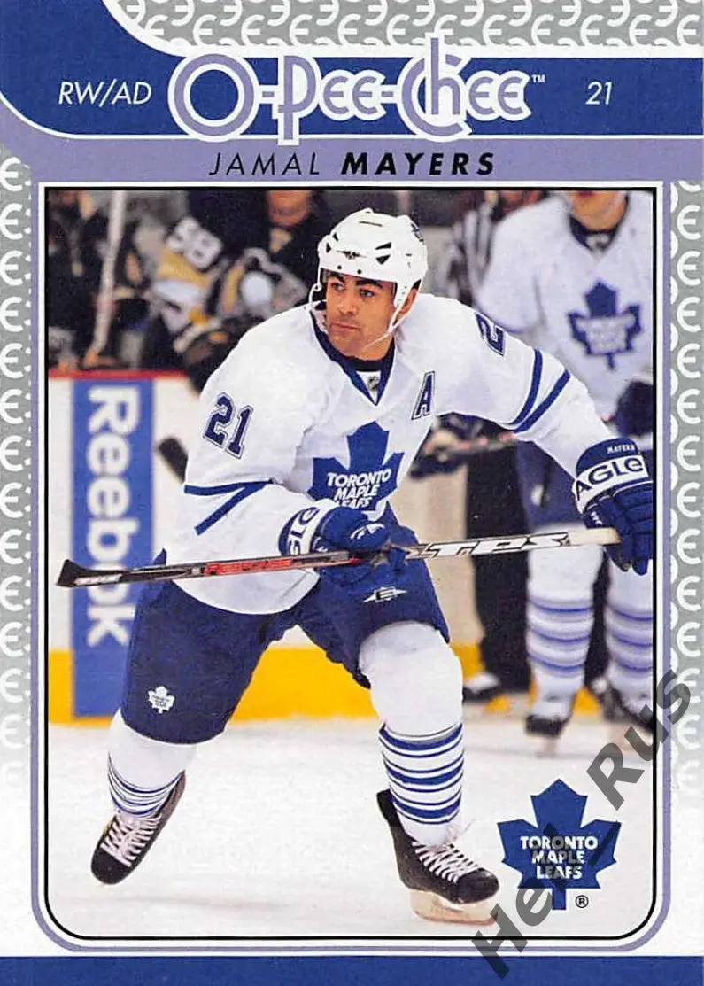 Хоккей. Карточка Jamal Mayers/Джамал Майерс Toronto Maple Leafs/Торонто НХЛ/NHL