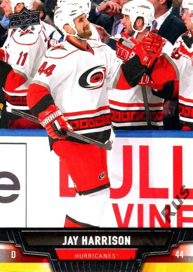 Хоккей. Карточка Jay Harrison/Джей Харрисон Carolina Hurricanes/Каролина НХЛ/NHL