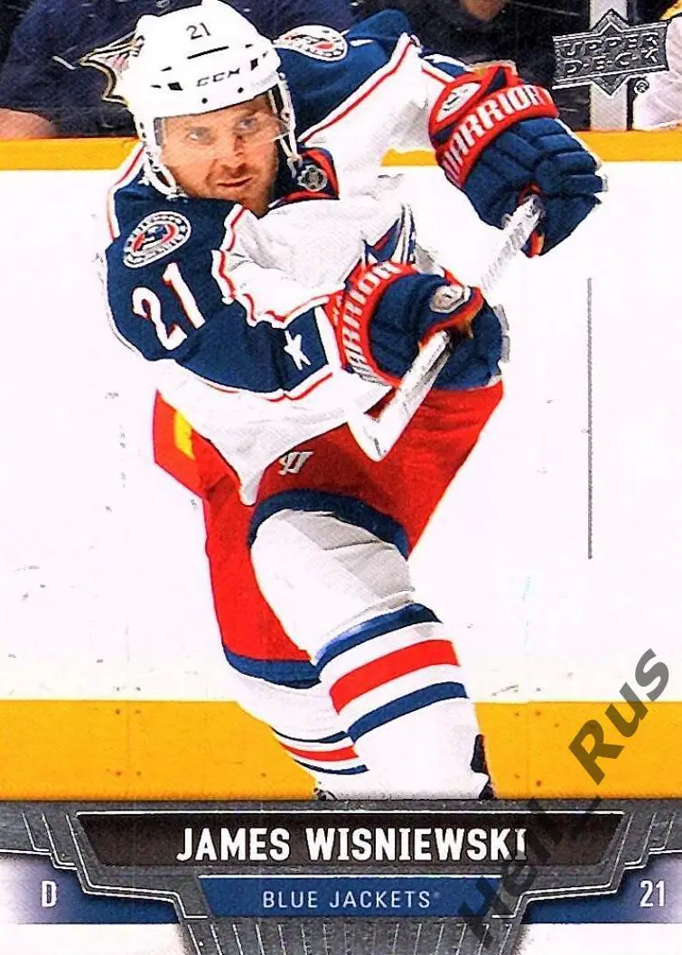 Карточка Джеймс Висневский Columbus Blue Jackets/Коламбус, Адмирал НХЛ/NHL/КХЛ
