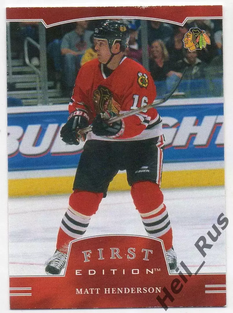 Хоккей. Карточка Matt Henderson/Мэтт Хендерсон Chicago Blackhawks/Чикаго НХЛ/NHL