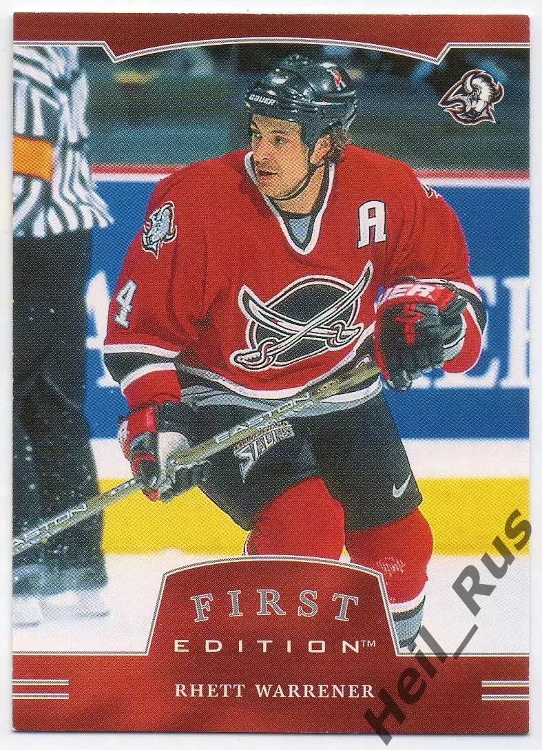 Хоккей. Карточка Rhett Warrener/Ретт Уорренер (Buffalo Sabres/Баффало) НХЛ/NHL