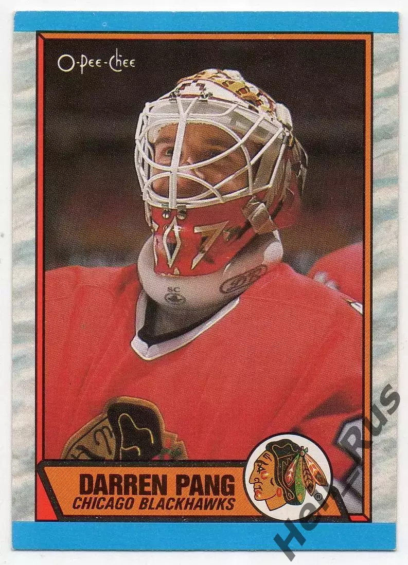 Хоккей. Карточка Darren Pang/Даррен Пэнг (Chicago Blackhawks / Чикаго) НХЛ/NHL