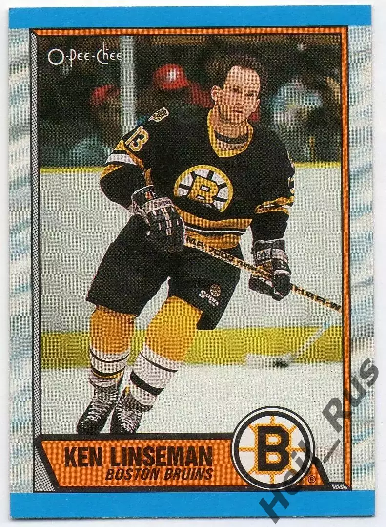 Хоккей. Карточка Ken Linseman/Кен Линзмэн (Boston Bruins/Бостон Брюинз) НХЛ/NHL