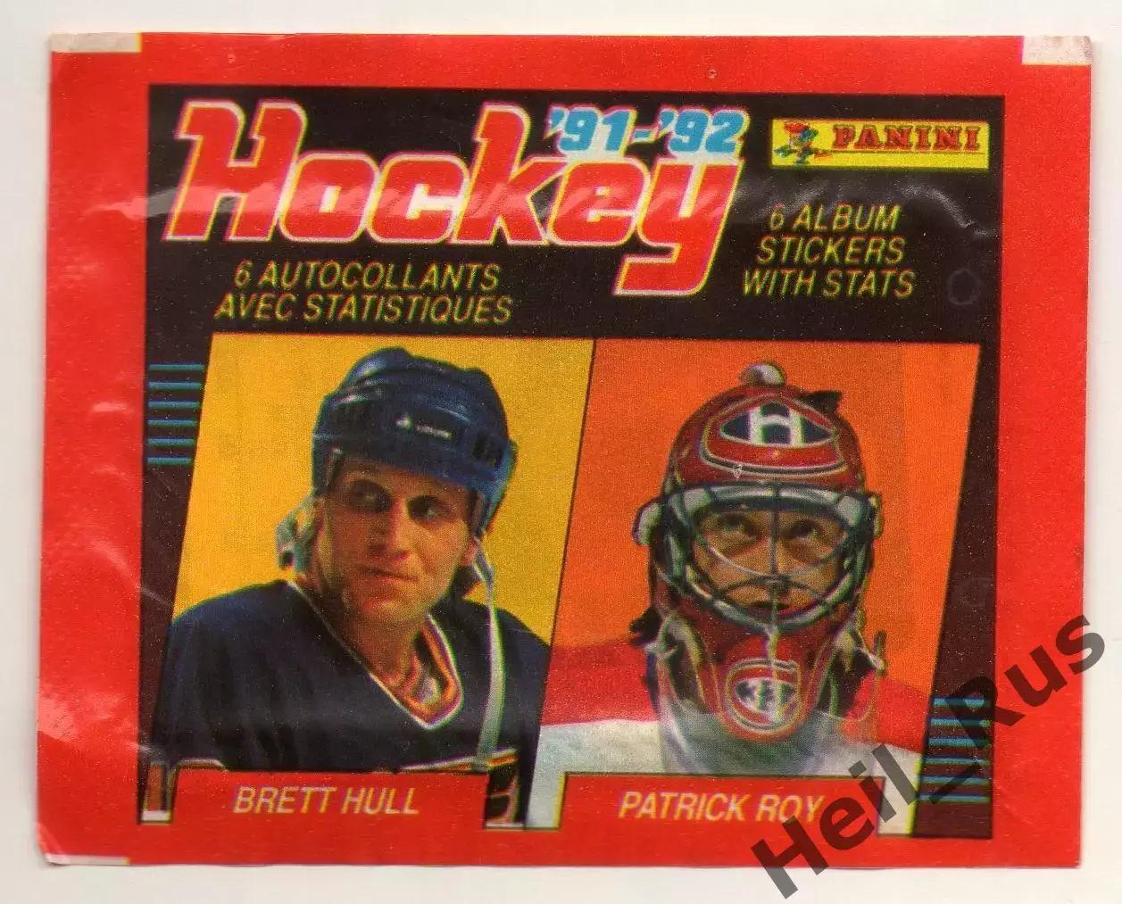 Хоккей. Наклейки / стикеры. Запечатанный пакетик Panini/Панини НХЛ/NHL 1991-1992