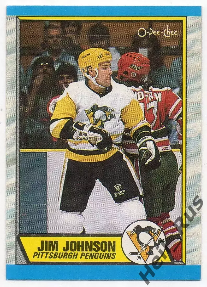 Хоккей; Карточка Jim Johnson/Джим Джонсон Pittsburgh Penguins/Питтсбург НХЛ/NHL