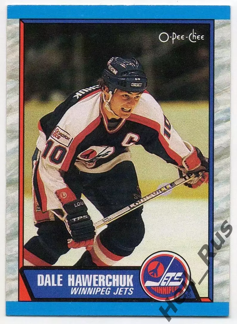 Хоккей. Карточка Dale Hawerchuk / Дэйл Хаверчук (Winnipeg Jets/Виннипег) НХЛ/NHL