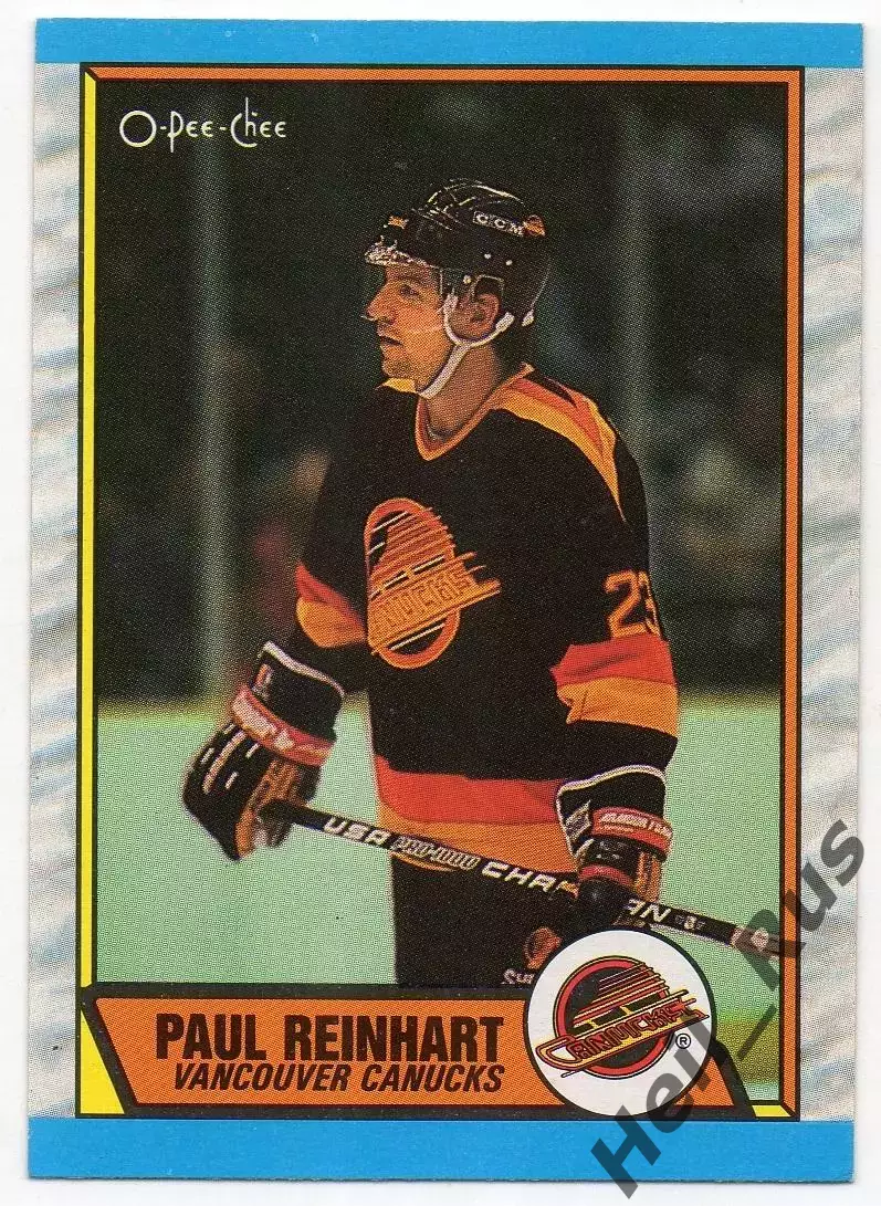 Хоккей Карточка Paul Reinhart/Пол Райнхарт (Vancouver Canucks/Ванкувер) НХЛ/NHL