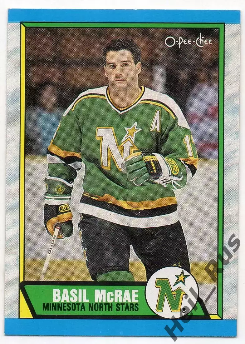 Хоккей Карточка Basil McRae/Бэзил Макрэй Minnesota North Stars/Миннесота NHL/НХЛ