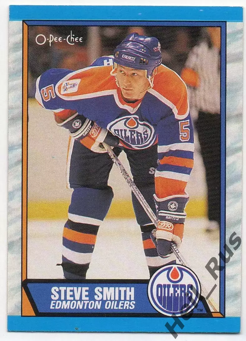 Хоккей. Карточка Steve Smith/Стив Смит Edmonton Oilers/Эдмонтон Ойлерз НХЛ/NHL
