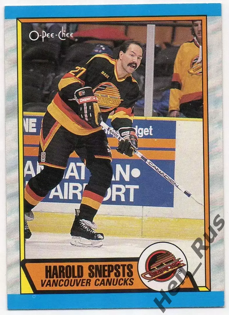 Карточка Harold Snepsts/Харольд Снепстс (Vancouver Canucks/Ванкувер) НХЛ/NHL