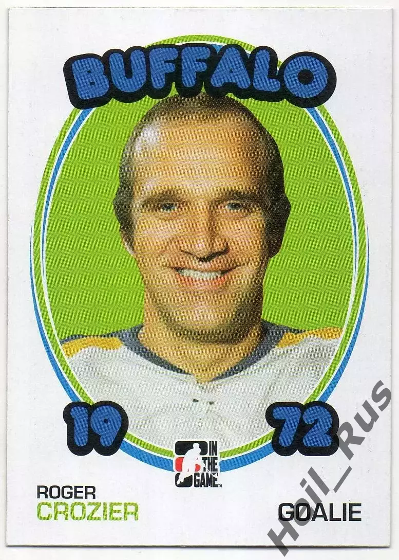 Хоккей. Карточка Roger Crozier/Роже Крозье Buffalo Sabres/Баффало Сейбрз НХЛ/NHL